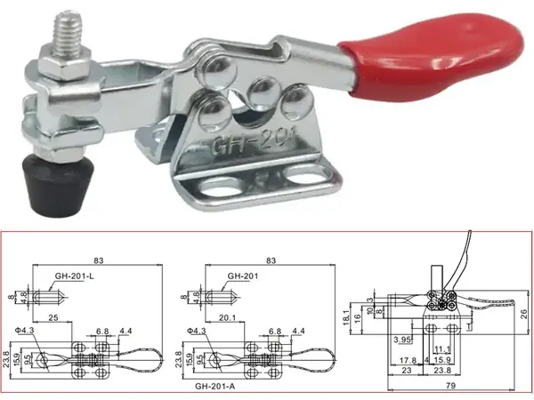 Горизонтальный столярный прижим WorkMan GH-201 27кг