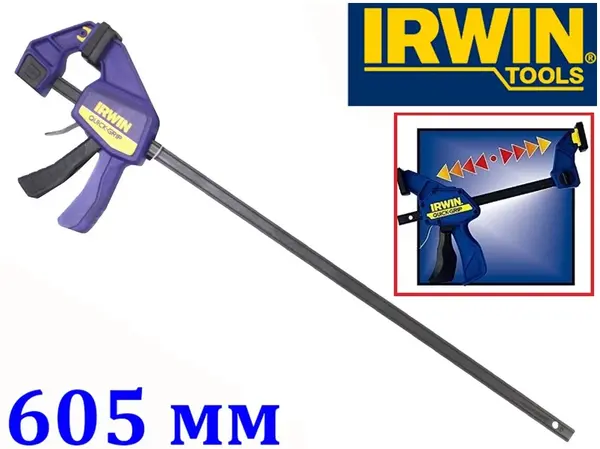Струбцина быстрозажимная Irwin 605мм усиленная
