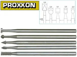 Набор борфрез по дереву Proxxon вольфрам-ванадий 5 шт для гравера