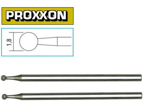 Алмазные боры для гравера Proxxon Сфера 1.8 мм 2 шт