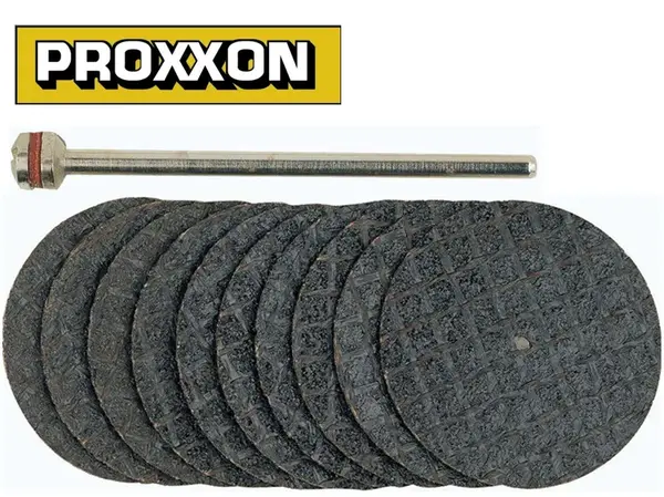 Диски отрезные Proxxon 22х0,8 мм для гравера (10 шт + держатель)