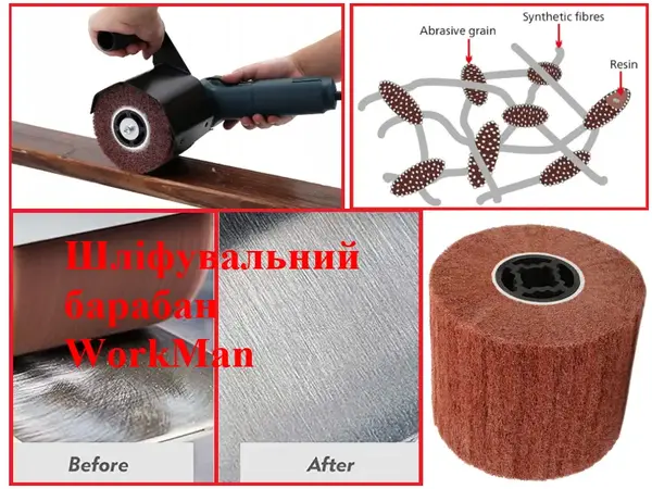 Шлифовальный валик Скотч Брайт WorkMan NW-P60