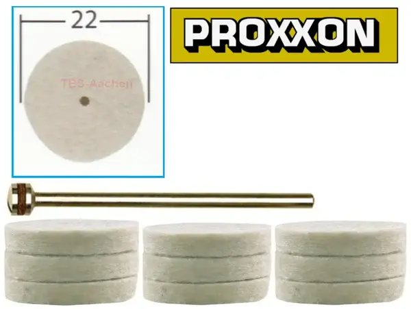 Круги войлочные для гравера Proxxon 22 мм 10 шт