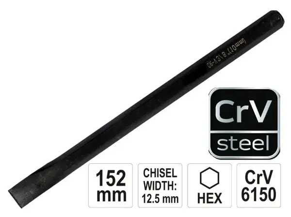 Зубило слюсарне CrV6150 142х10мм