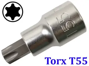 Торцевая головка с битой Torx T55 под квадрат 1/2"
