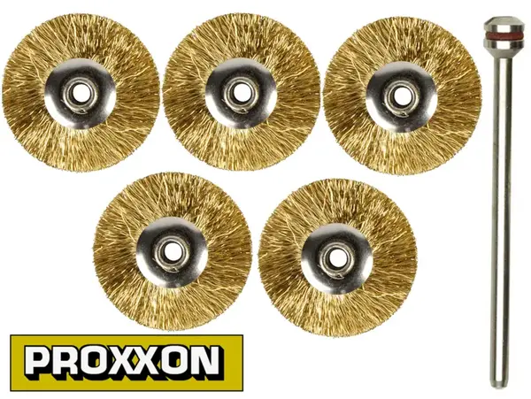 Щетки латунные для гравера Proxxon диск 22 мм 5 шт