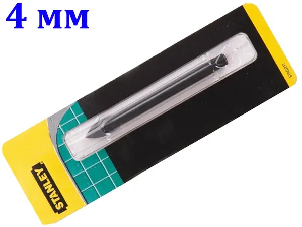 Свердло по плитці та склу Stanley 4 мм (наконечник YG6X)