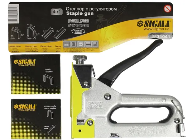 Степлер строительный универсальный Sigma 4в1 4-14 мм