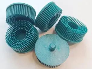 Абразивный щеточный диск WorkMan Bristle Р50 зеленый под Roloc