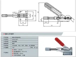 Штовхаючий столярний притиск WorkMan GH‑31501 200 кг