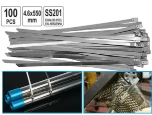 Стяжки кабельные нержавеющие 4,6x550 мм SS201 (100 шт)