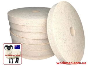 Войлочний круг для точила WorkMan Felt 200х20х32 мм