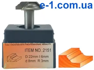 Фреза по дереву пазовая фасонная Глобус 2151 R3